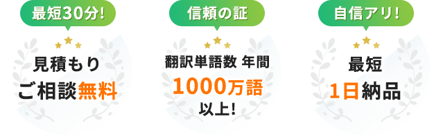whychooseus1 | 多言語翻訳のGreen Sun Japan 株式会社 価格・品質・対応スピードの速さで選ばれています