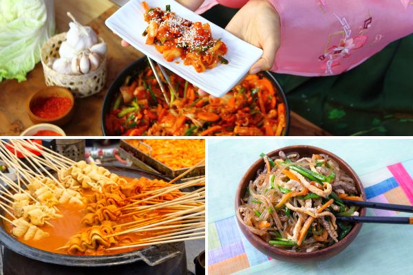 Collage of 3 korean dishes
