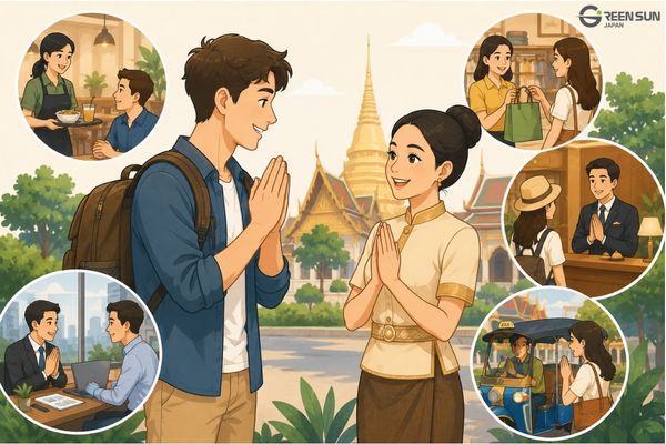 Body Image - Common Thai thank you phrases for travel, dining, shopping, and business situations