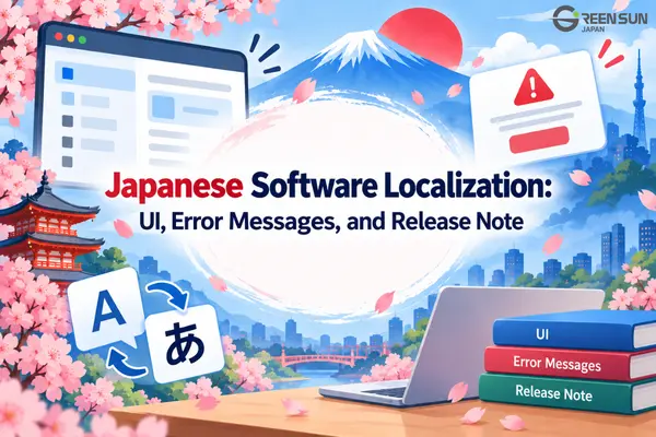 Japanese software localization UI