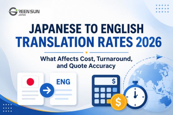 Japanese to English Translation Rates 2026: What Affects Cost, Turnaround, and Quote Accuracy - Thumbnail image