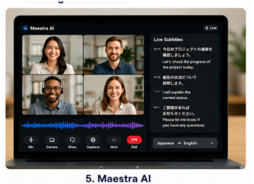 Maestra AI real-time Japanese translation and subtitle platform