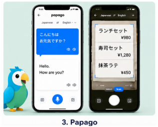 Papago Japanese translator app for natural conversations