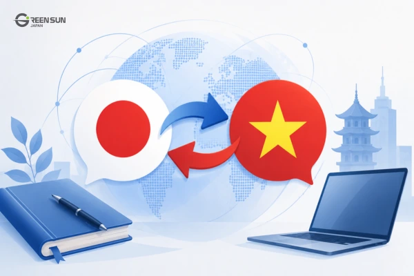 Intro Image - Intro image for Japanese to Vietnamese translation guide, highlighting key points for different contexts
